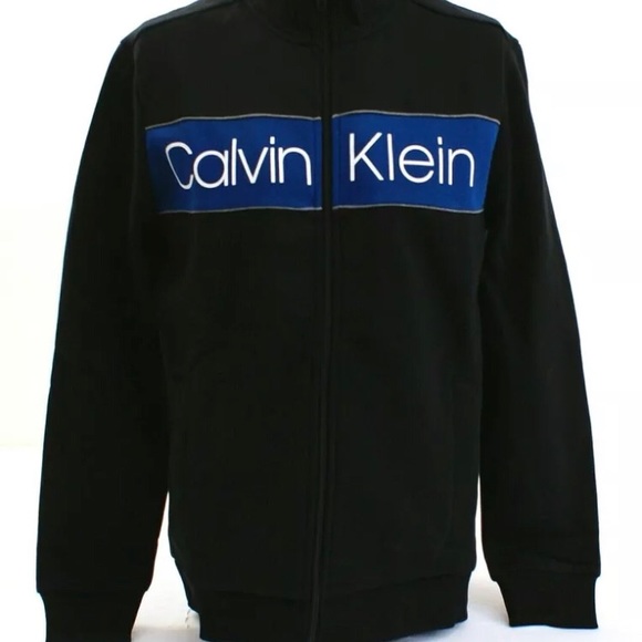 NWT Calvin Klein Men's Sweater Fleece Full Zip L - Picture 1 of 7
